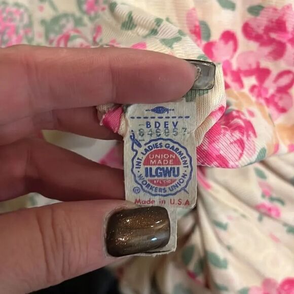 Vintage Union made floral maxi dress, size S! - Picture 7 of 16